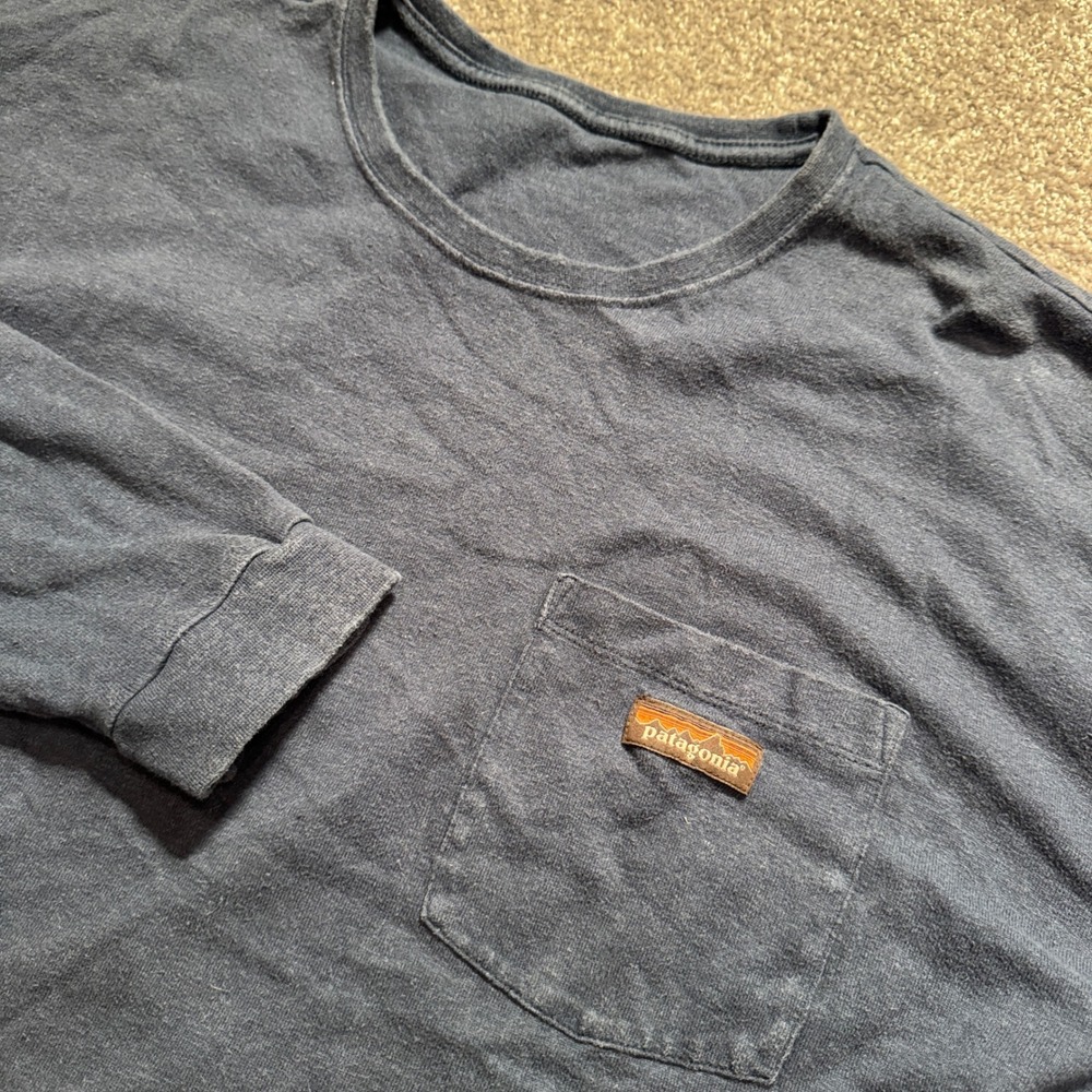 Vintage Patagonia Shirt Mens 3XL Blue Hemp Organic Cotton Pocket VTG Heritage